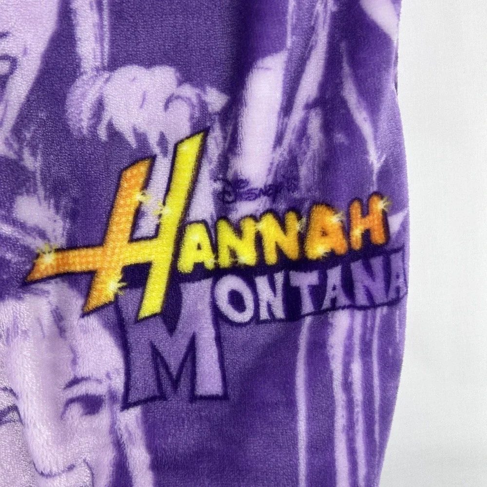 Disney Hannah Montana 20 Years Plush Throw Blanket 50x70 Purple Miley Cyrus NWT